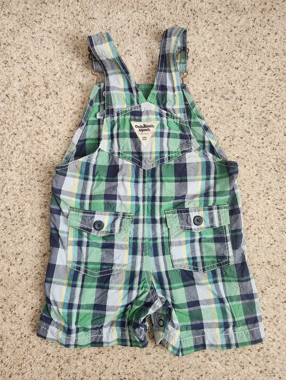Oshkosh Blue Plaid Overalls